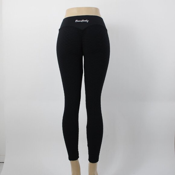 Boom Booty Sz L x 26 Black Elastic Waist Polyester Spandex Active Wear Pant - Picture 8 of 15